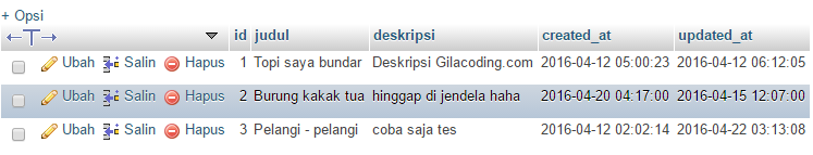phpmyadmin laravel 5.2